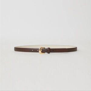 TALIA MINI LEATHER BELT in Chocolate Gold